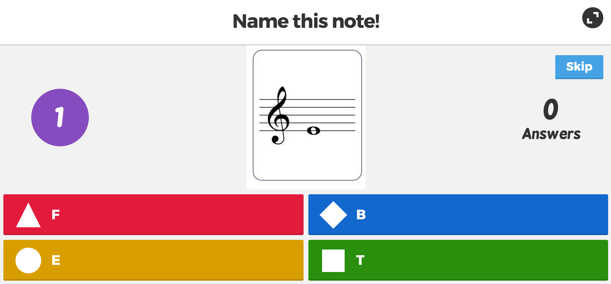 A Game To Reinforce Note Reading In Treble C Position