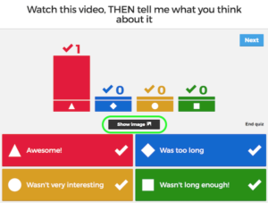 Adding media before or after a question in Kahoot!