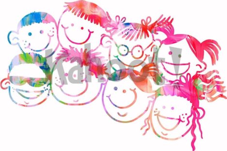 A drawing of kids. Image credit: Pixabay
