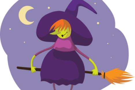 Halloween kahoot. Image credit: https://pixabay.com/en/witch-broom-halloween-hat-female-1454061/