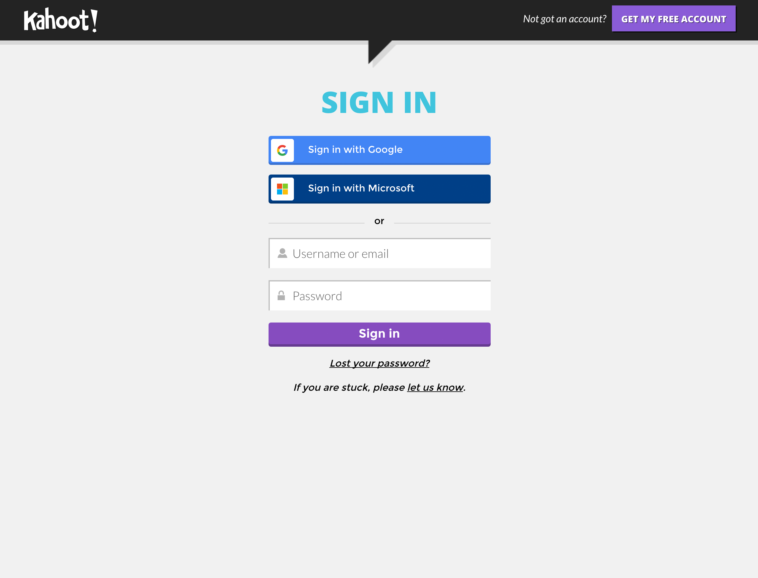 Kahoot! adds integration to sign in with a Microsoft account