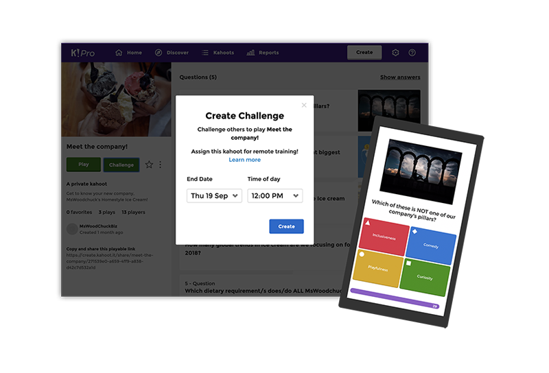 How to play Kahoot! at work Overview of Kahoot! for business