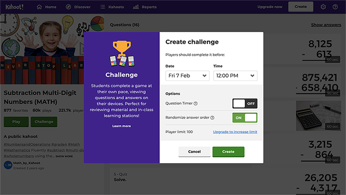 Create A Kahoot Challenge