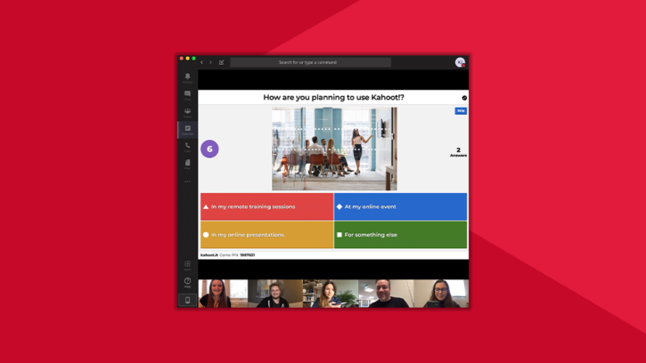 Microsoft Teams And Kahoot Virtual Meetings With Remote Teams
