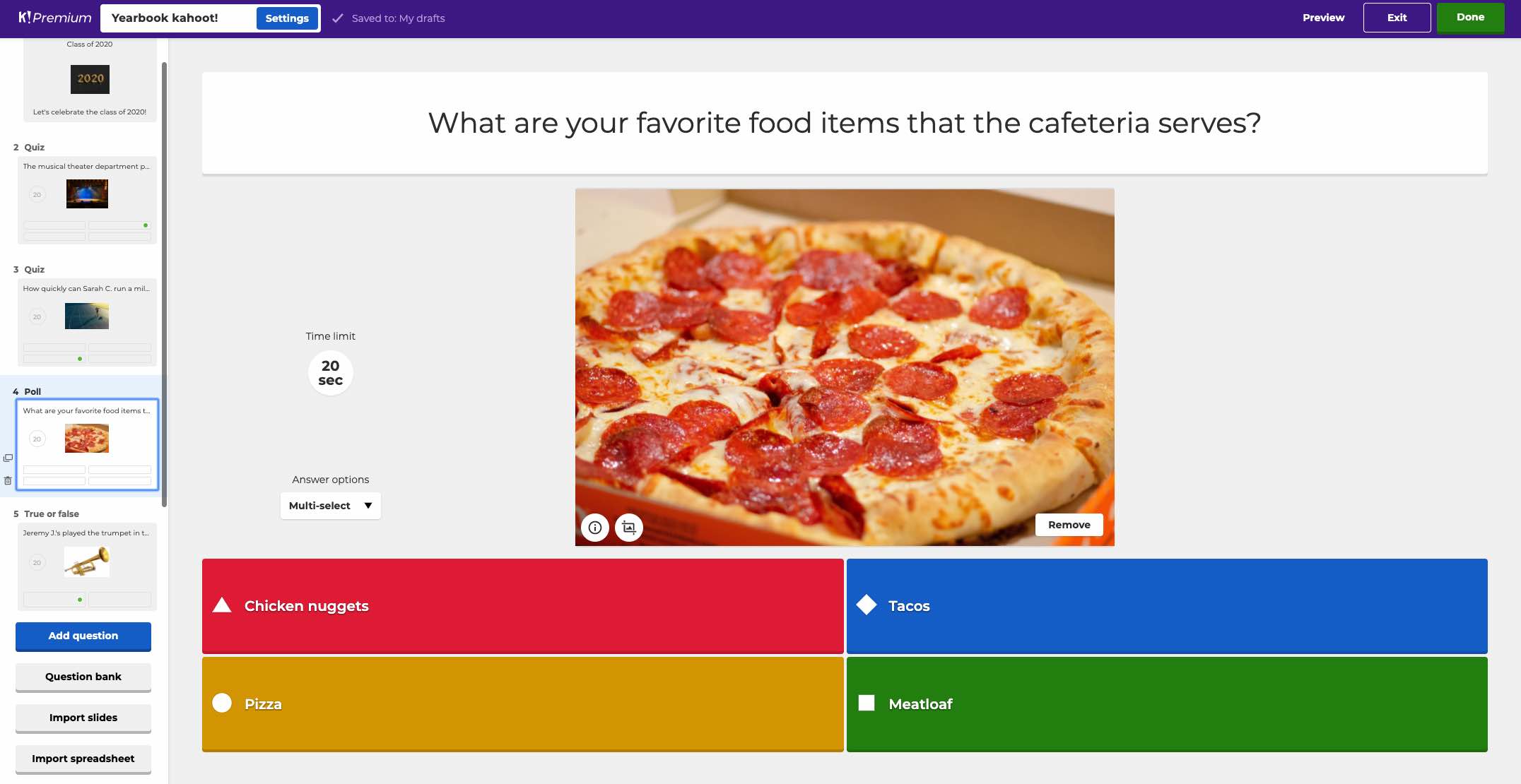 Kahoot!-based yearbook activity to celebrate virtually or in person