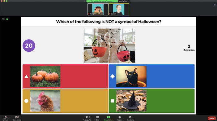 Virtual Halloween party ideas from Kahoot!