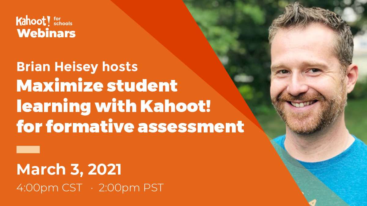 Brian Hesiey hosts a webinar about Kahoot! for formative assessment