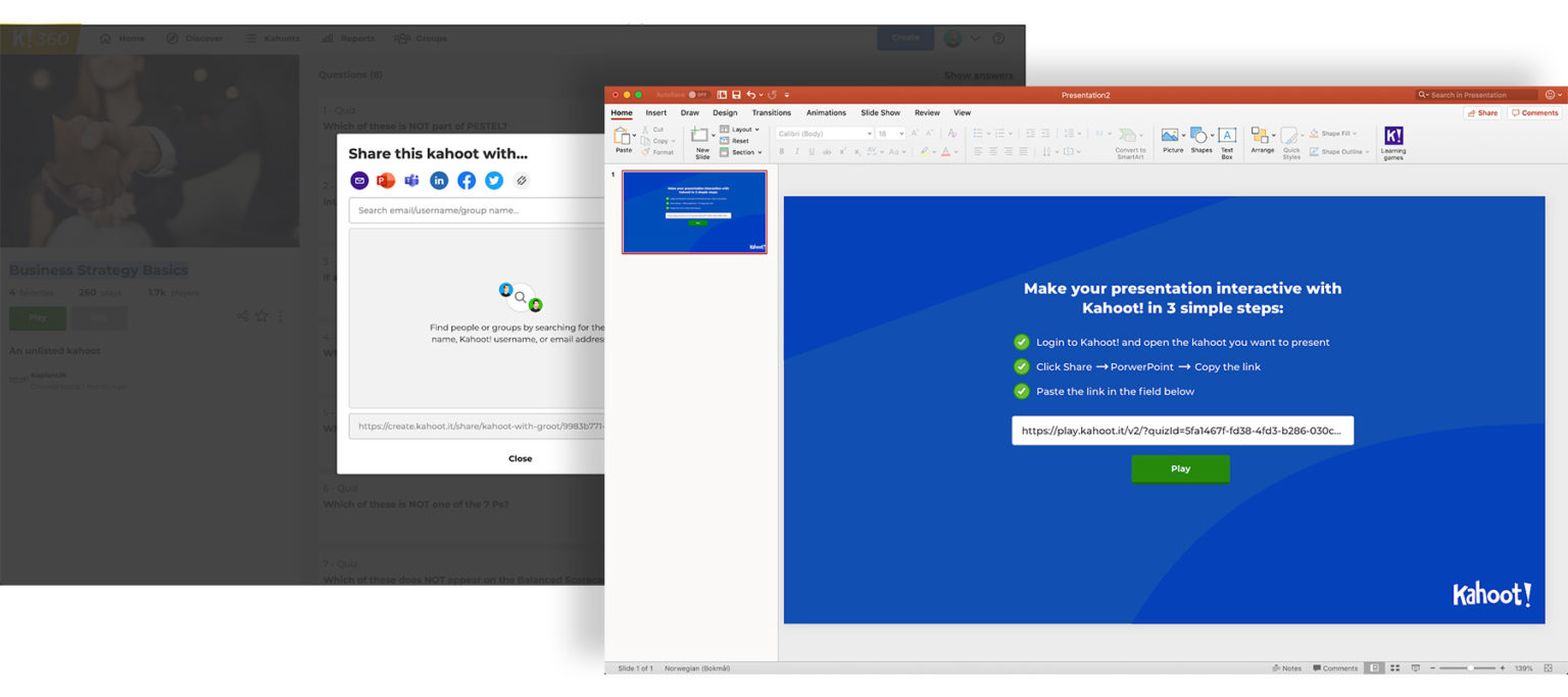 Coming soon Kahoot! integrates with PowerPoint