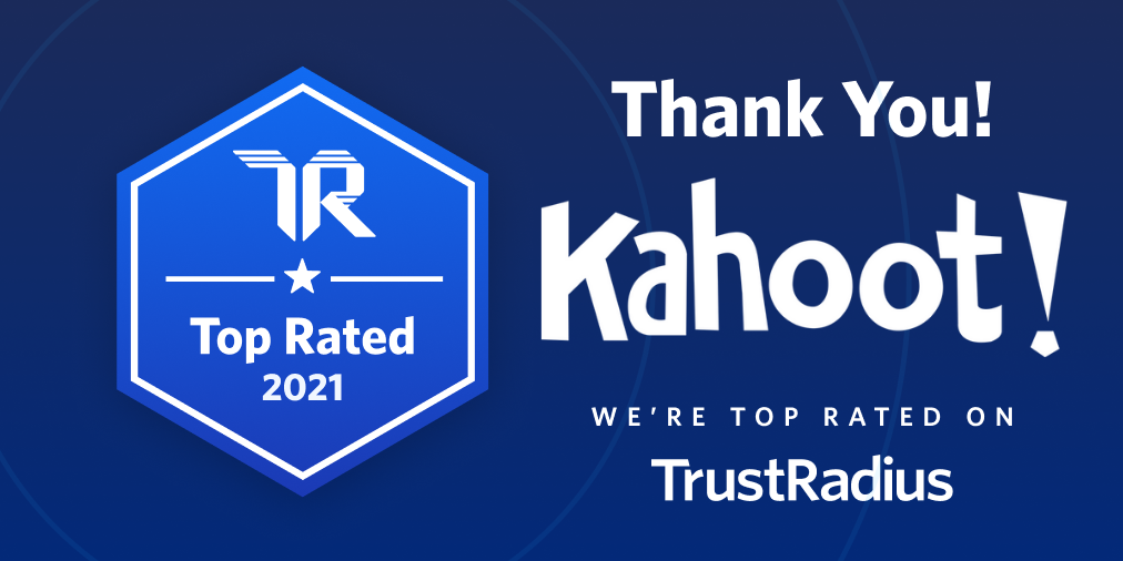 Kahoot! wins a TrustRadius 2021 Top Rated Award