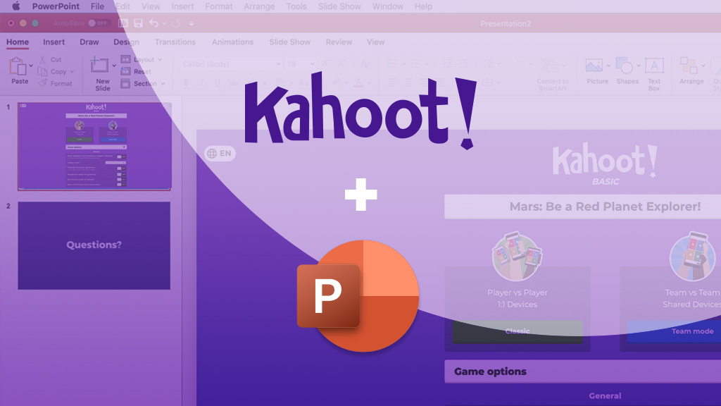 Kahoot's PowerPoint integration makes it easy to add a game to