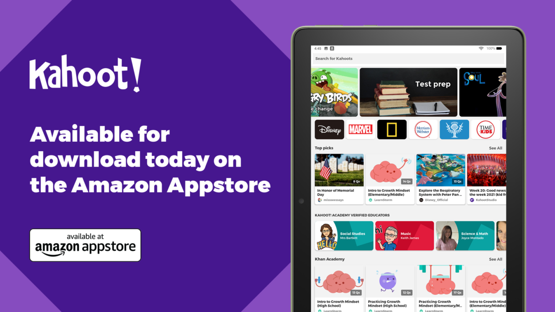 Kahoot! lands on the Amazon Appstore to make learning more awesome!