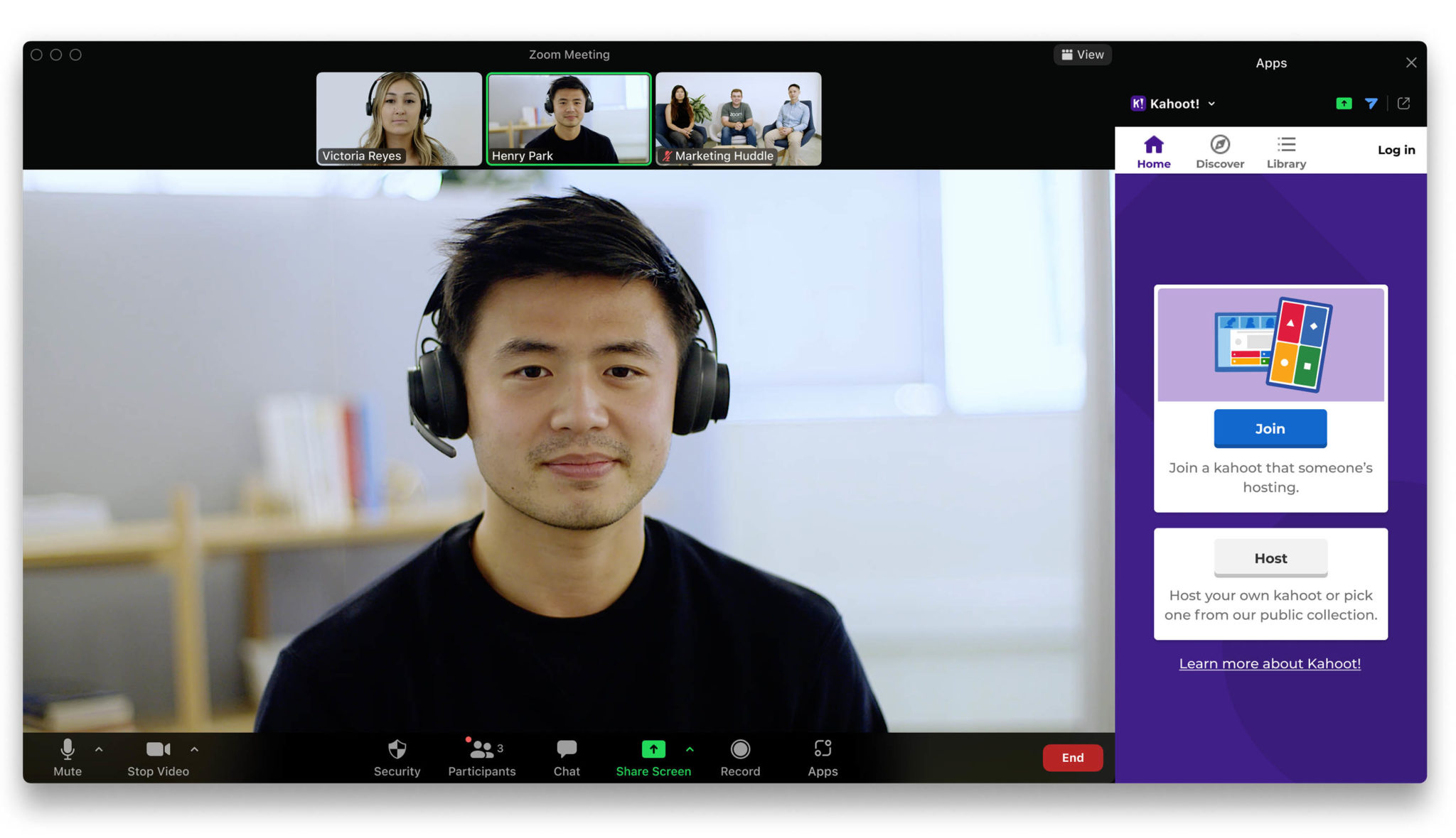 Kahoot! + Zoom Host and join kahoot sessions directly within Zoom