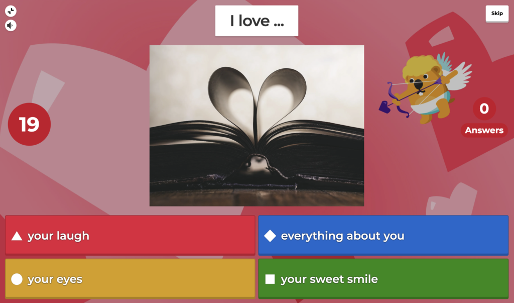 Valentine's Day games with Kahoot!