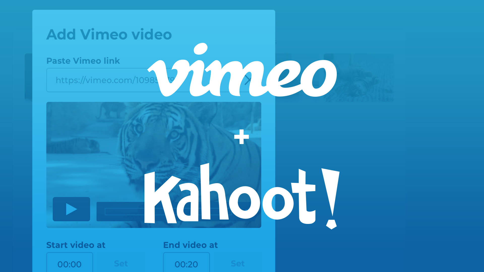 Kahoot! + Vimeo. Create captivating kahoots and ace engagement