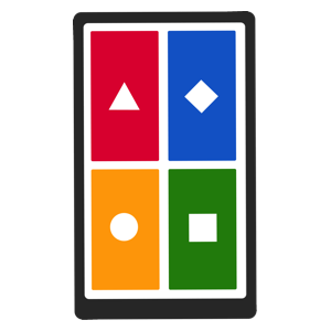 Illustration of the Kahoot! quiz icons displayed on a mobile device