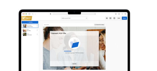 Employee training courses created fast with AI! Transform your PDFs