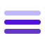 Icon with 3 horizontal purple lines