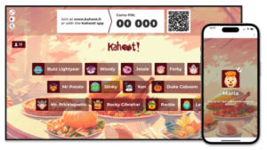 Kahoot! Thanksgiving theme on tablet and mobile screen