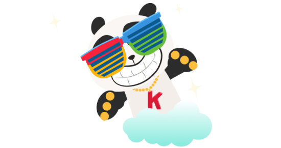 Kahoot! Kids panda wearing funky sunglasses
