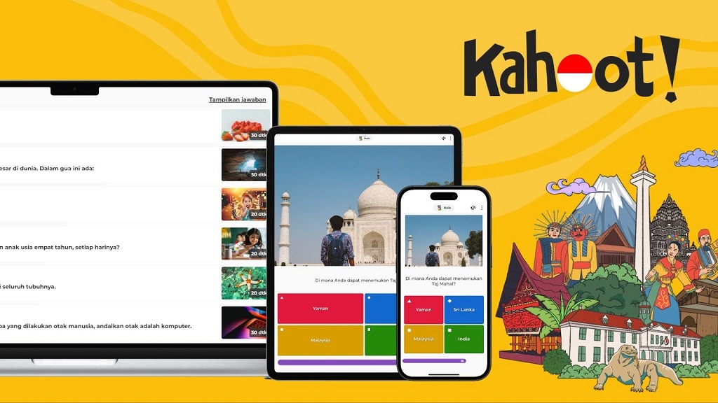 Kahoot! in Indonesian - web platform and mobile apps