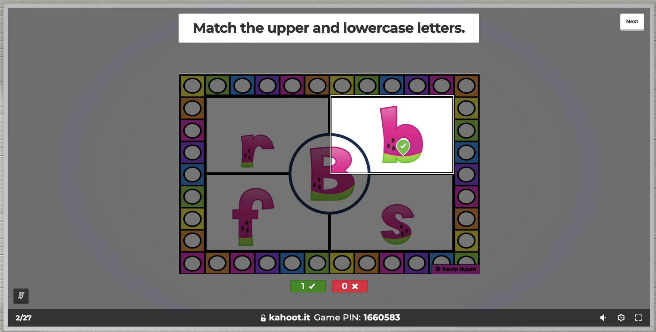 Pin answer question to match the upper and lowercase letters of B.