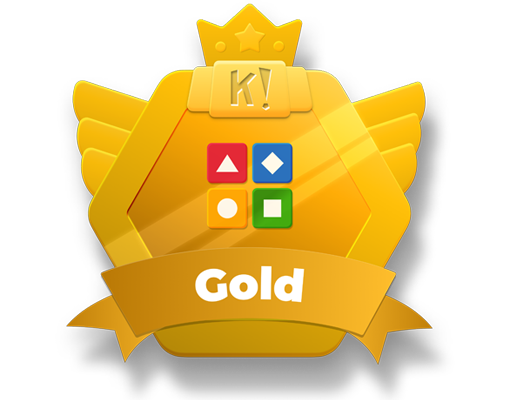 Gold Kahoot! certification badge