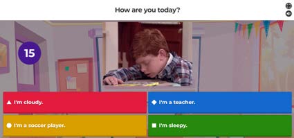"How are you today?" kahoot quiz question