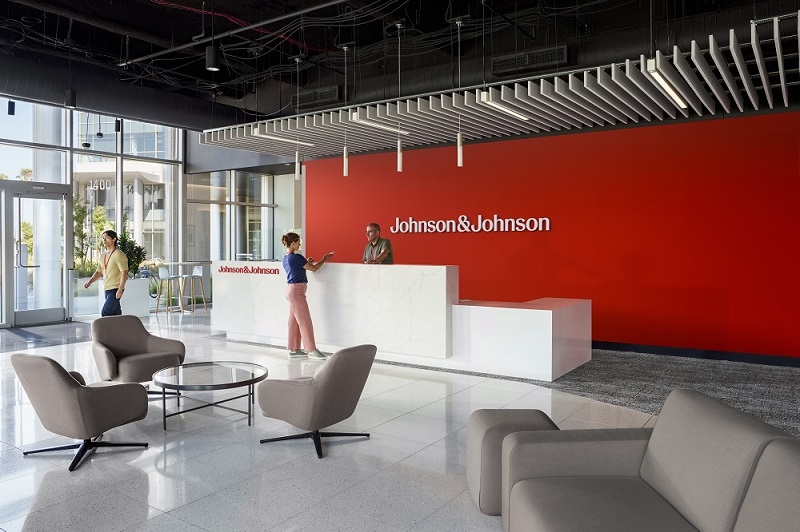 Employees in Johnson & Johnson office