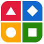 Rounded square kahoot answer shapes icon