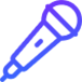 Blue microphone icon