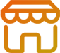 Orange building icon