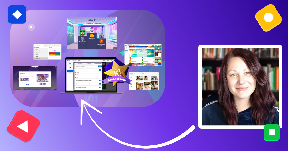 Image of Bettina Z and Kahoot! on screens