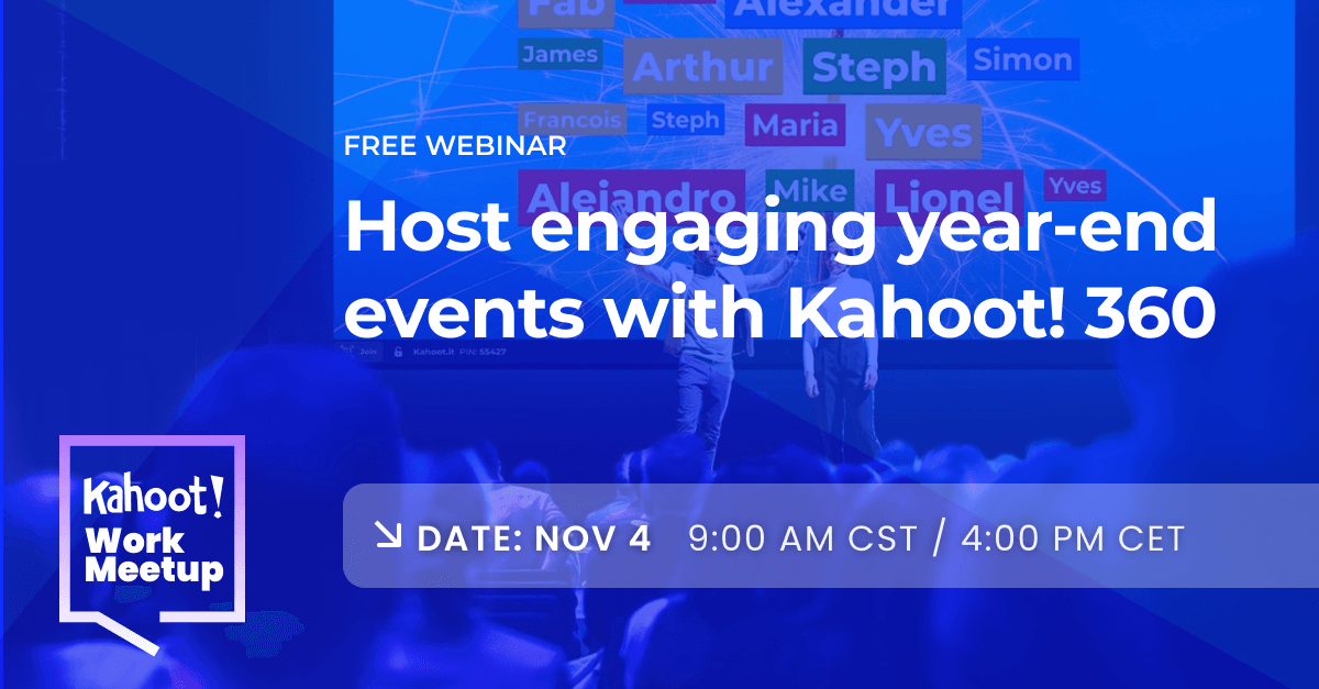 Engaging events with Kahoot! 360 webinar banner