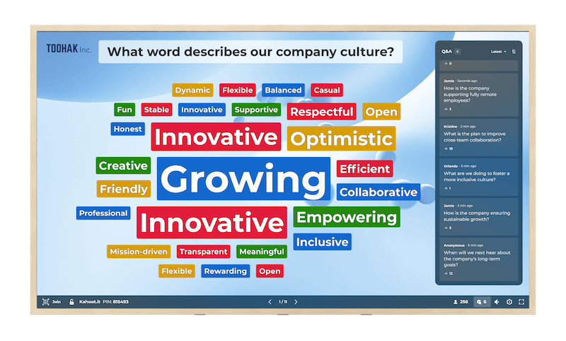 A live poll from TOOHAK Inc. asking 