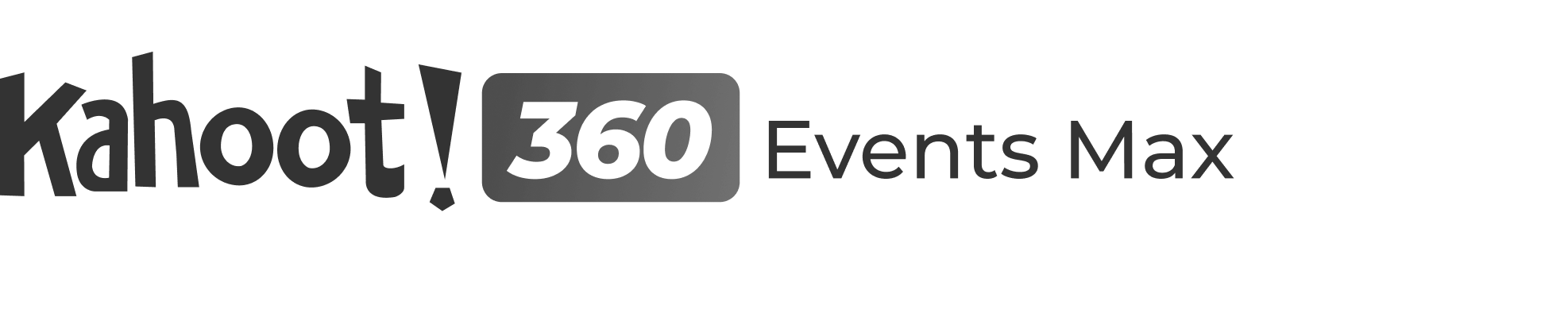 Kahoot! 360 Events Max black logo