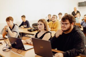 Students in a lecture