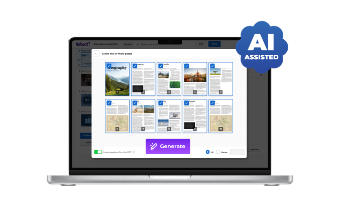 Screen displaying AI