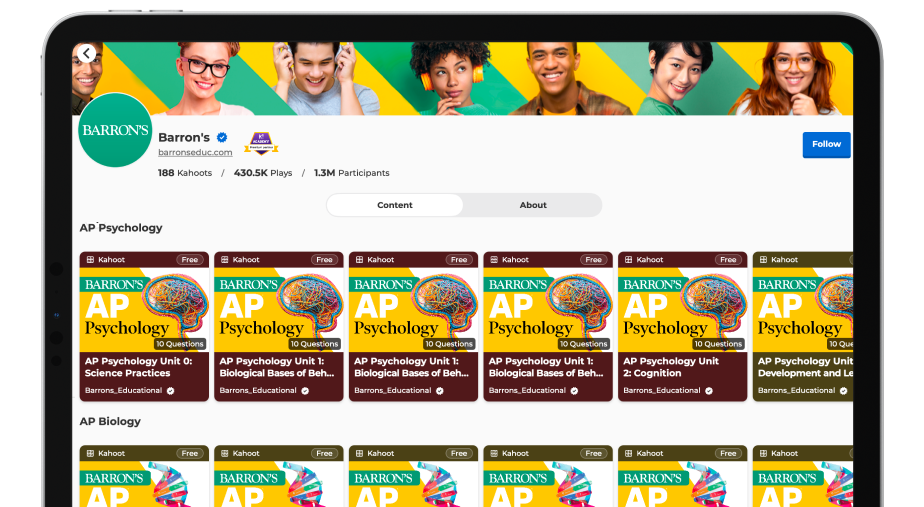 A digital display showing a specialized multiple-choice quiz related to professional fields like healthcare or veterinary nursing. The questions are presented with color-coded answer boxes and relevant background imagery, such as a medical professional at work or a veterinary scene.