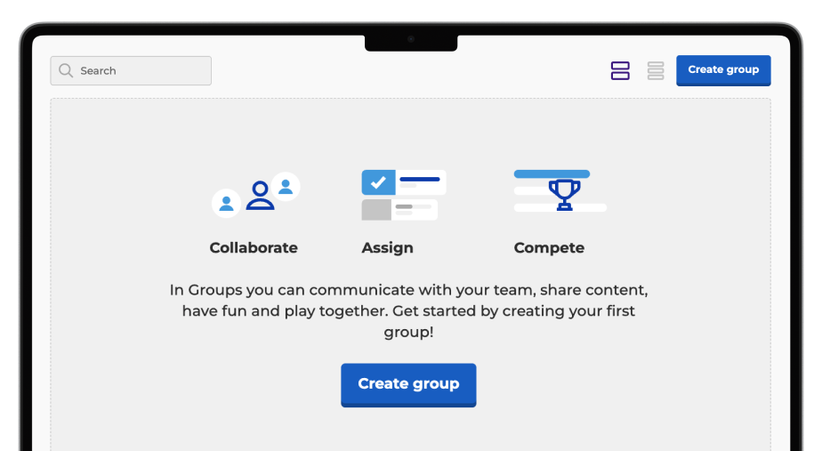 A laptop screen displays the 