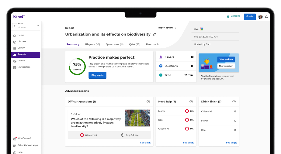 A laptop screen displays the 