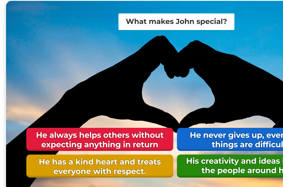 Kahoot! question for Weddings