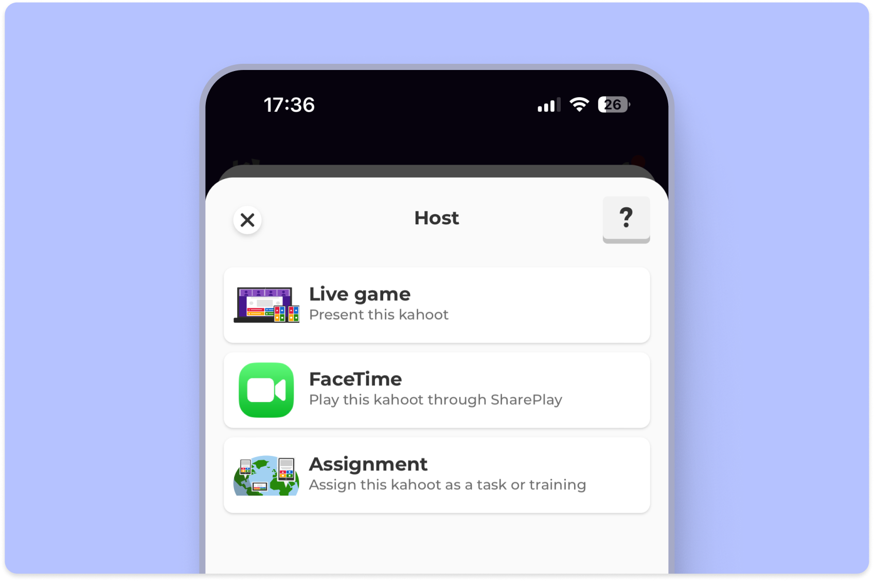 A close-up of a smartphone screen displays a 