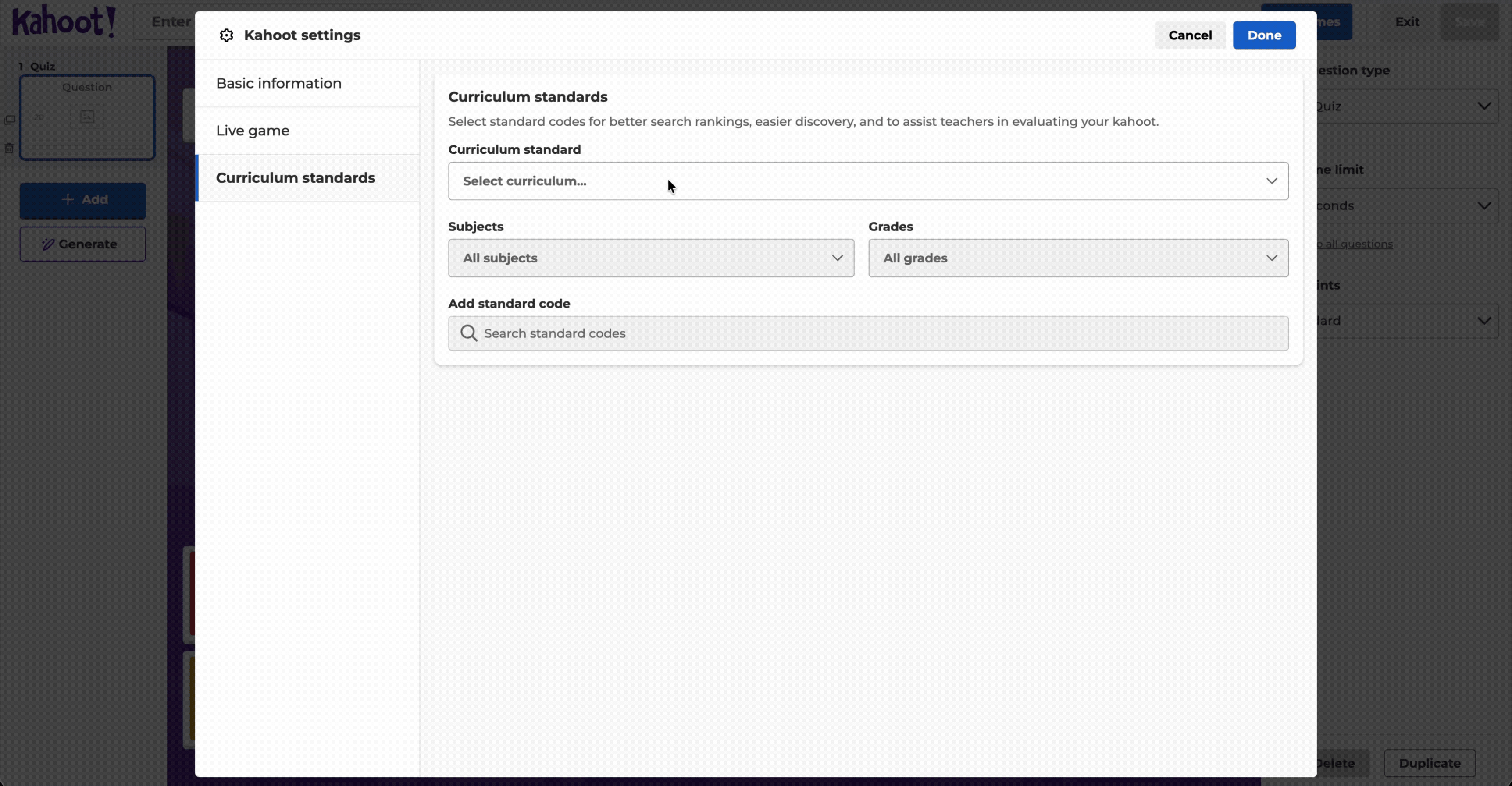 product animation of choosing standards for educational curriculum