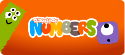 Numbers logo with orange background