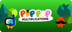 pop-pop logo with green background