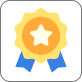 Gold star achievement badge icon representing a Kahoot reward or learning milestone