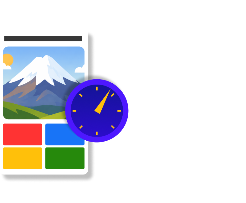 Kahoot quiz question card with mountain image and countdown timer