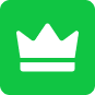 Green icon with a white crown, representing a leaderboard or top performer feature