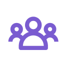 Purple group / team icon