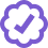 Purple tick icon